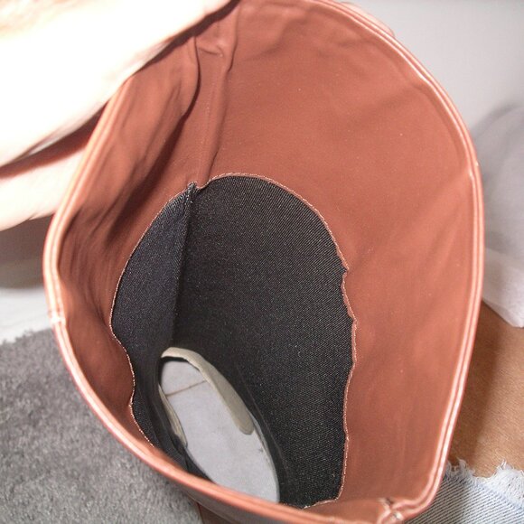 Vintage 100% leather saddle brown women's knee-high equestrian boots size 8.5 - Picture 14 of 14